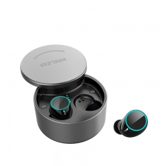 BS03 New 360 ° rotation metal cover Wireless Bluetooth Earbuds Headphones-TWS V5.0 Mini in Ear TWS Earbuds with with Voice Assistant Function