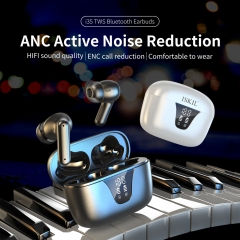 i35 TWS ANC+ENC function TWS earphones with 400mah charging case
